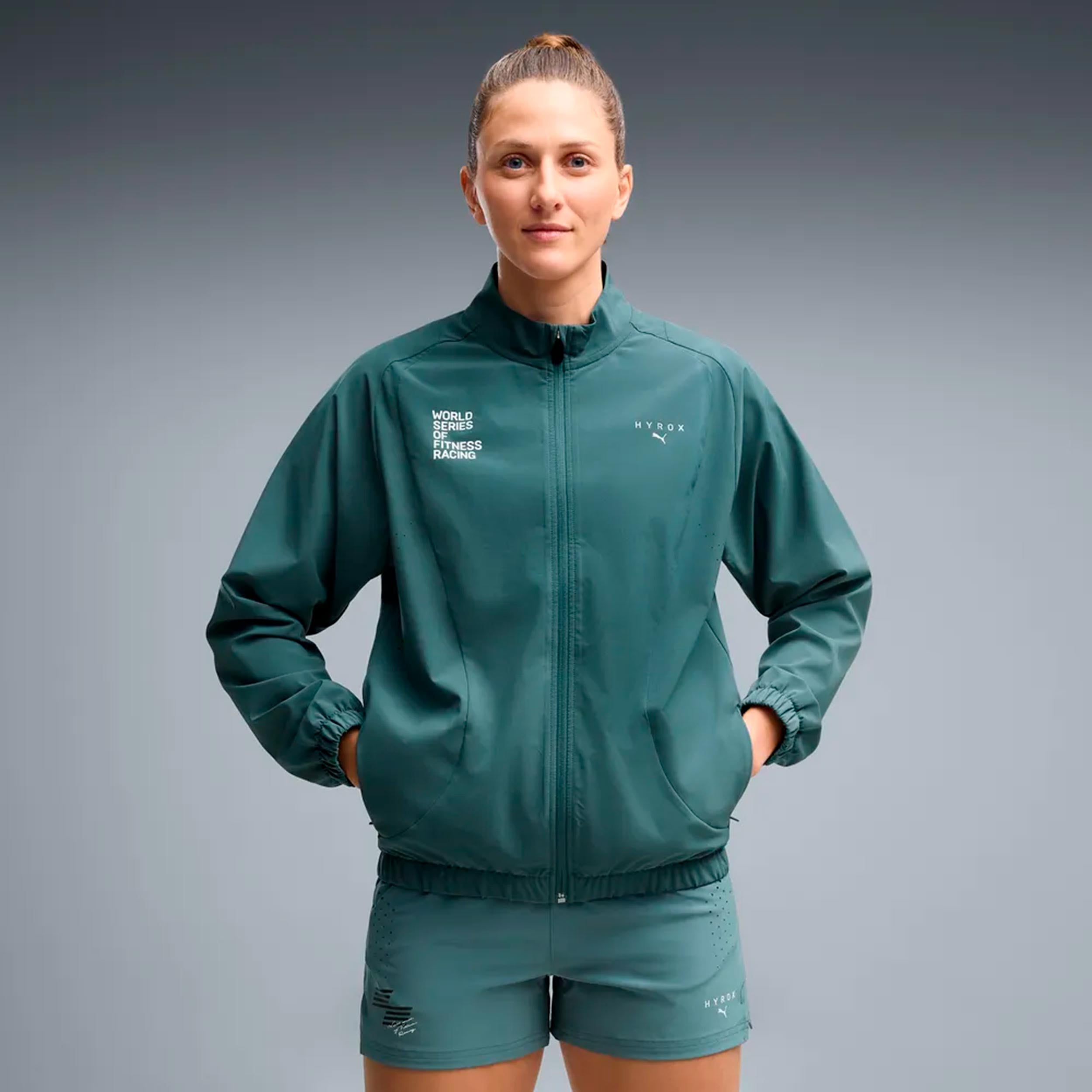 Puma HYROX PWRMODE  Running jacket Women - green