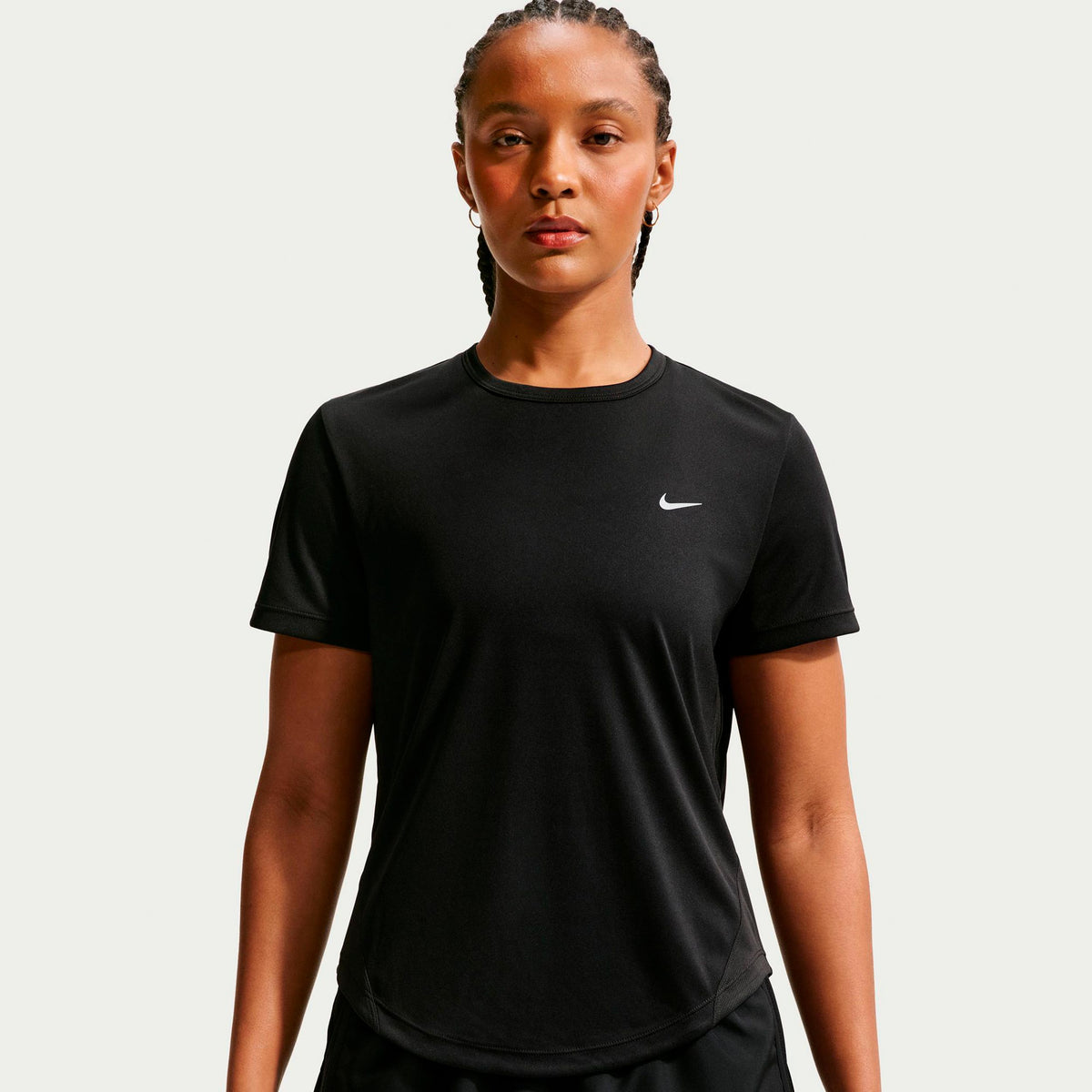 Nike Tempo  Laufshirt Damen - schwarz, silber