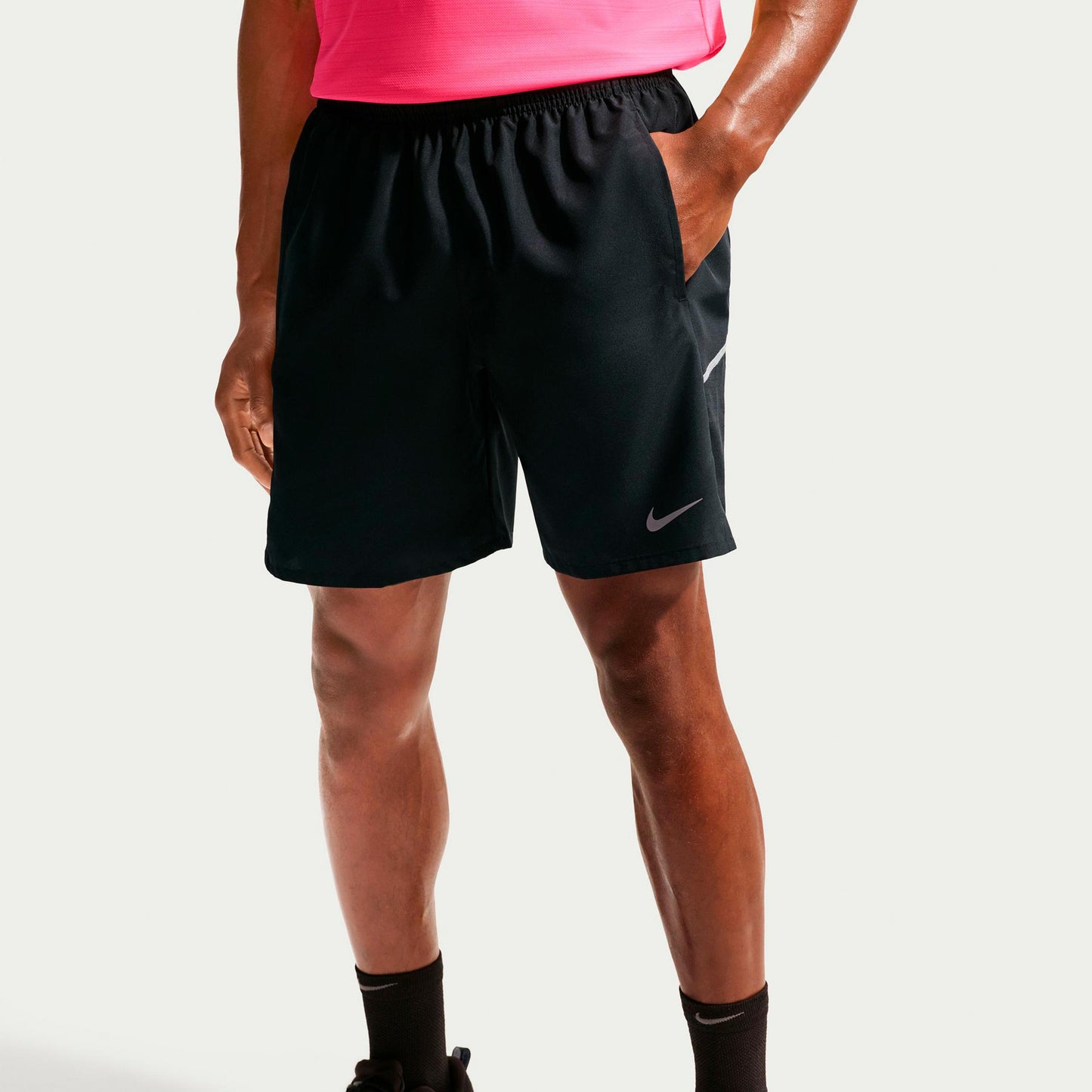 Nike Miler 5in  Running shorts Men - black, silver