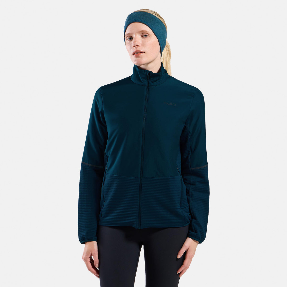 Odlo Essential Insulator Hybrid  Running jacket Women - petrol