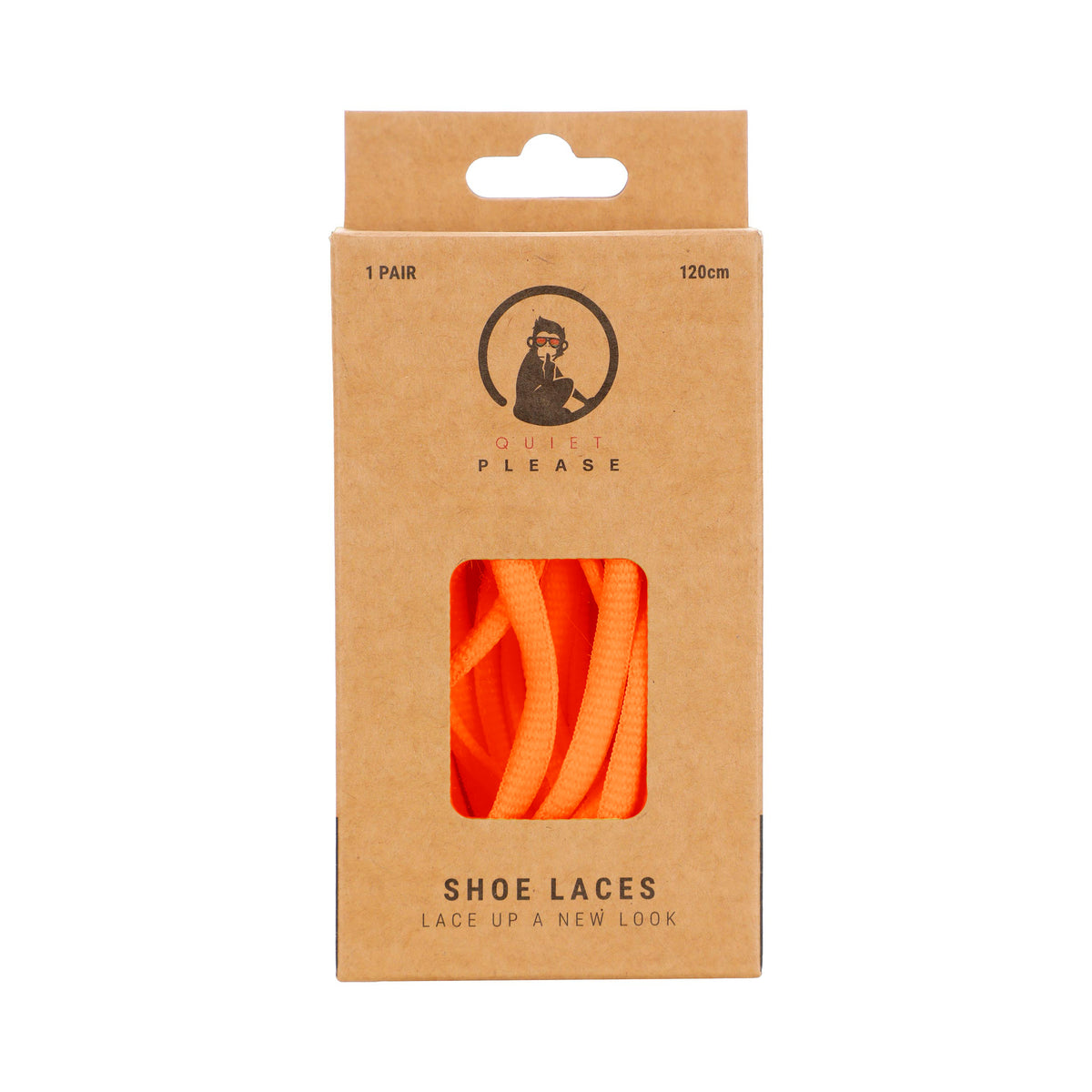 Quiet Please QP shoe laces 120cm Schnürsenkel - orange